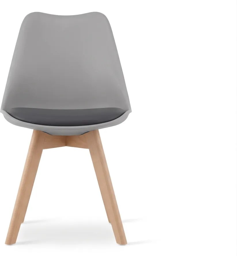 Szürke BALI MARK szék bükk lábakkal, sötétszürke ülőke