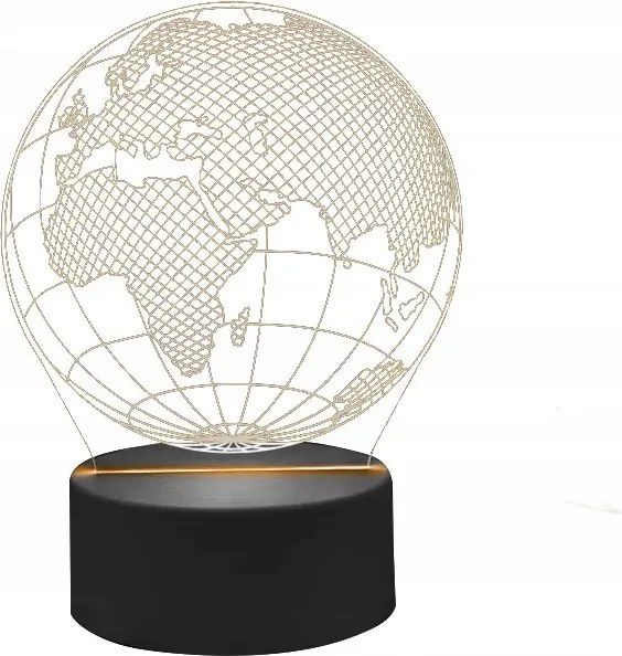 Usb LED-es világító földgömb 7 szín Modern kütyü Dekoráció