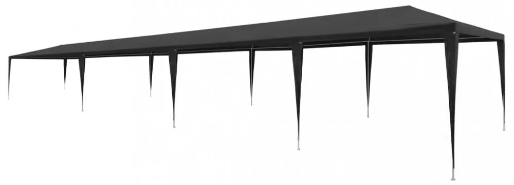 antracitszürke PE rendezvénysátor 3 x 12 m