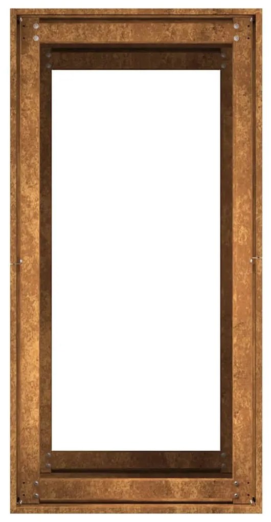 ültető rozsdás 40x80x80 cm időjárásálló acélból