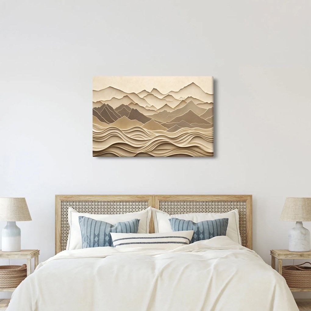 Kép - 3D hegyvonalak (90x60 cm)