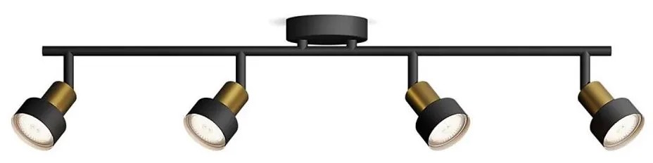 Philips - Spotlámpa CONDUIT 4xGU10/5W/230V fekete/réz