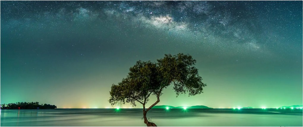 Az éjszakai égbolt képe (120x50 cm)