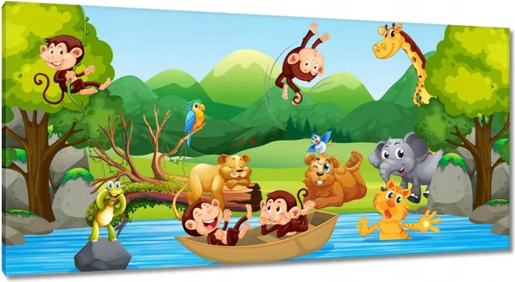 Képek 115x55 Dzsungel minta gyerekeknek