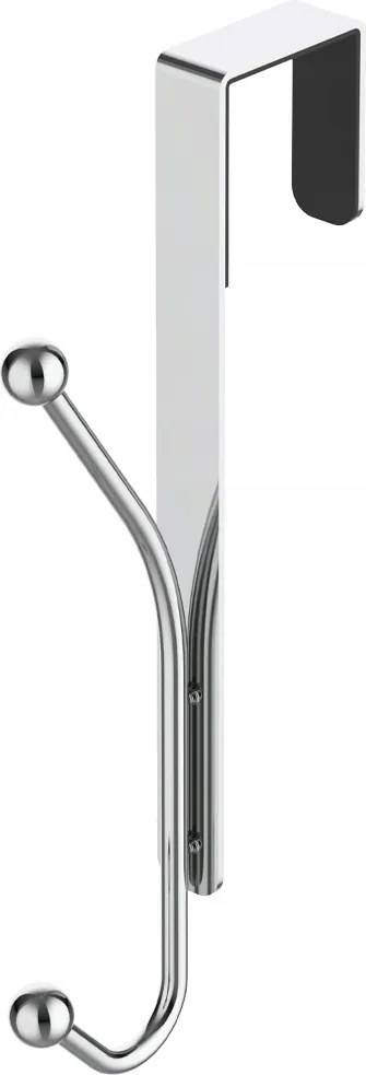 Fürdőszobai Akasztó Ajtóra Törölközőtartó Ezüst Acél Két Fogantyú