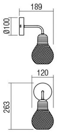 Redo 01-1575 - Fali lámpa EDISON 1xE27/42W/230V