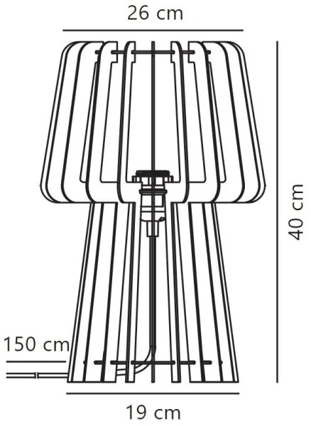 Nordlux - Asztali lámpa GROA 1xE27/40W/230V