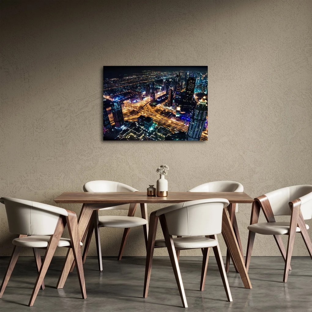 Éjszakai város képe (70x50 cm)