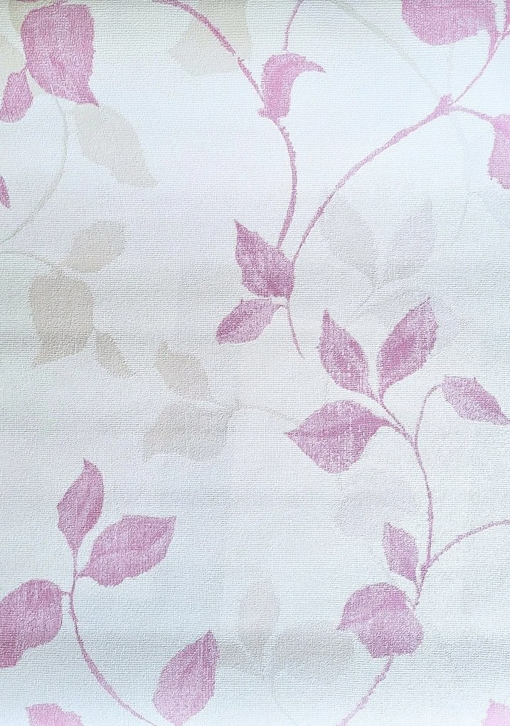 Fehér Tapéta A Nappaliba Bézs-rózsaszín Levelek Tapéta