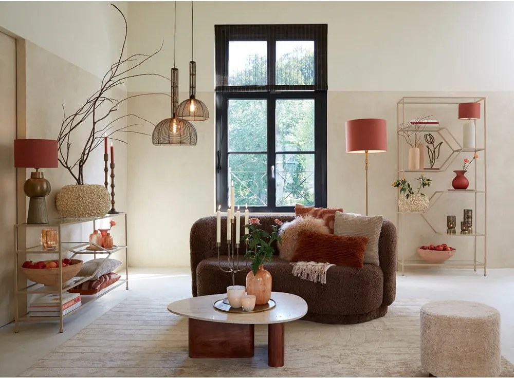 Barna dohányzóasztal 72x90 cm Mahelona – Light & Living