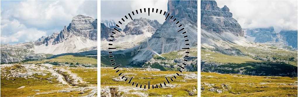 Kép - Olasz Dolomitok (órával) (90x30 cm)