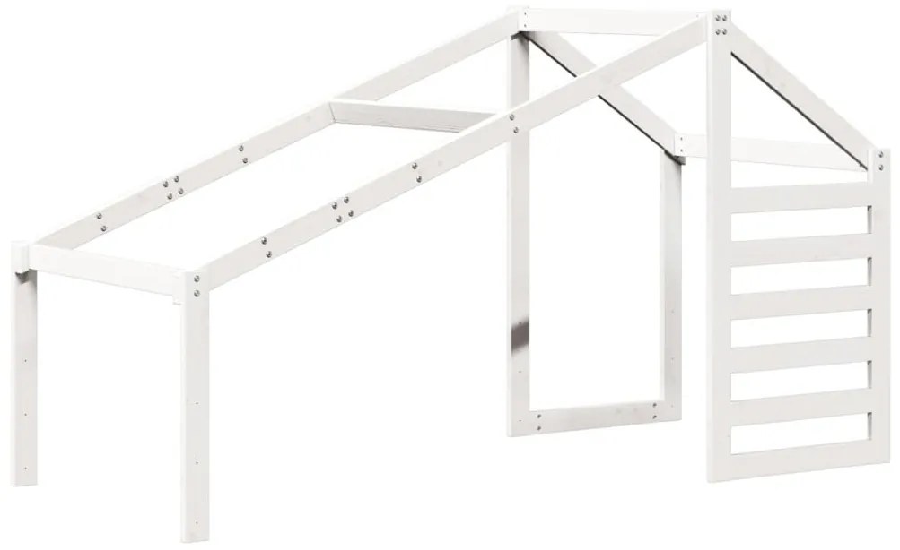 fehér tömör fenyőfa gyerekágytető 198 x 97 x 113 cm