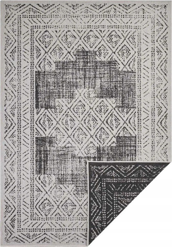 Gaia fekete kétoldalas konyhai szőnyeg 160x230cm