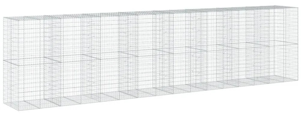 horganyzott vas gabion kosár fedéllel 800 x 100 x 200 cm