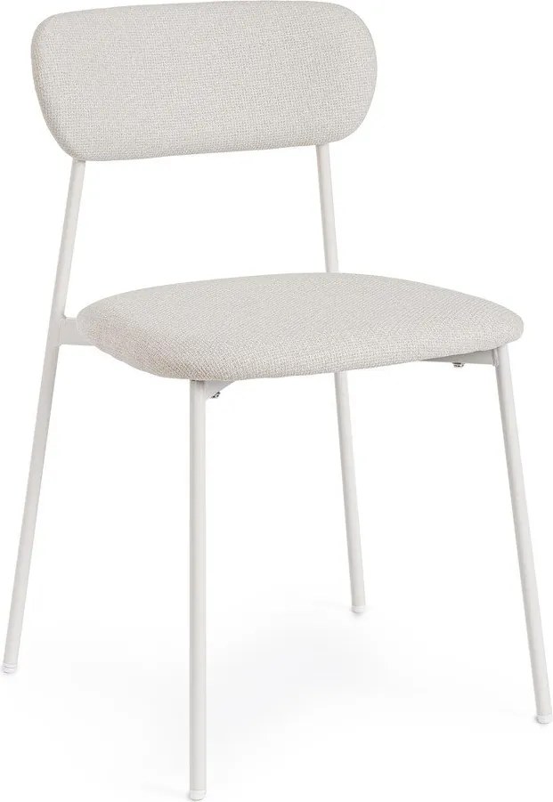 Fehér kárpitozott étkezőszék Inka – Yes Everyday
