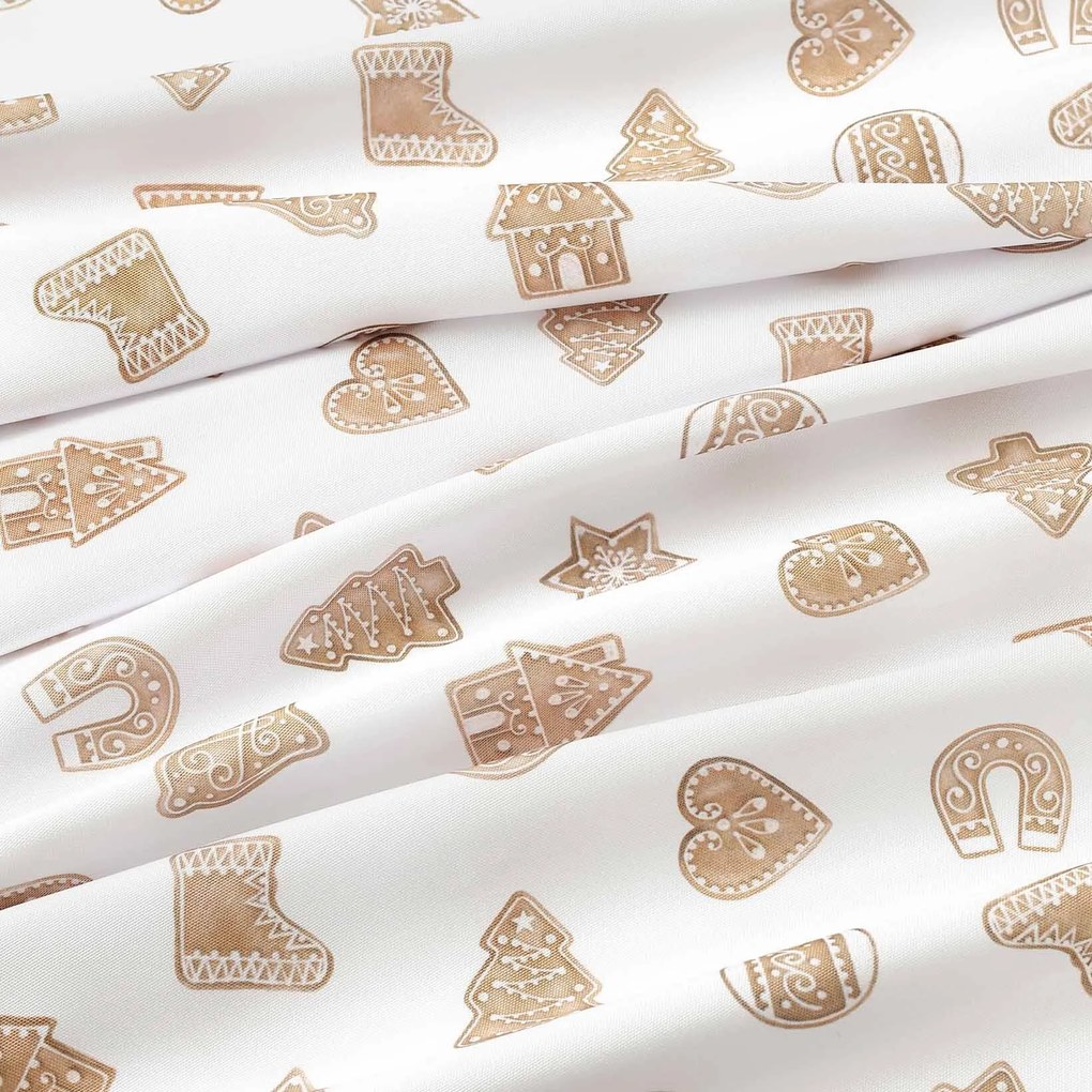 Goldea karácsonyi kör alakú teflonos terítő - mézeskalácsok Ø 150 cm