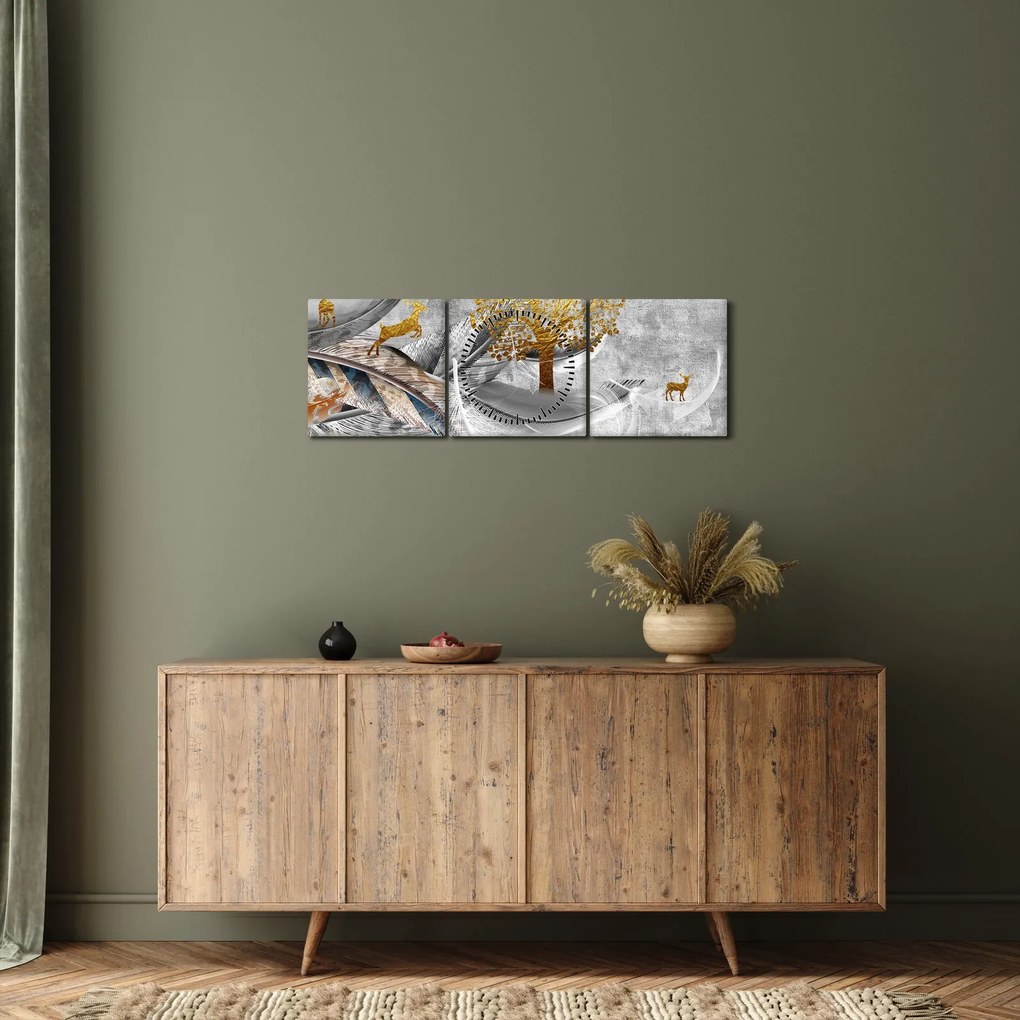 Kép - Kollázs (órával) (90x30 cm)