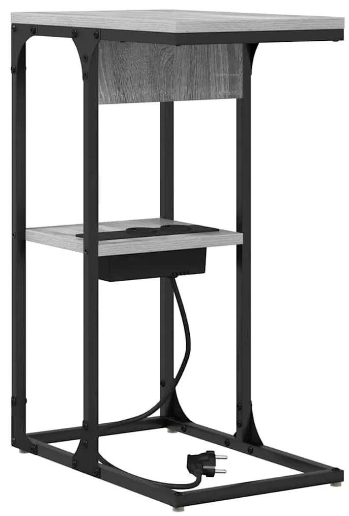 Éjjeli asztal Szürke sonoma 41.5 x 26 x 60.5 cm Faanyag