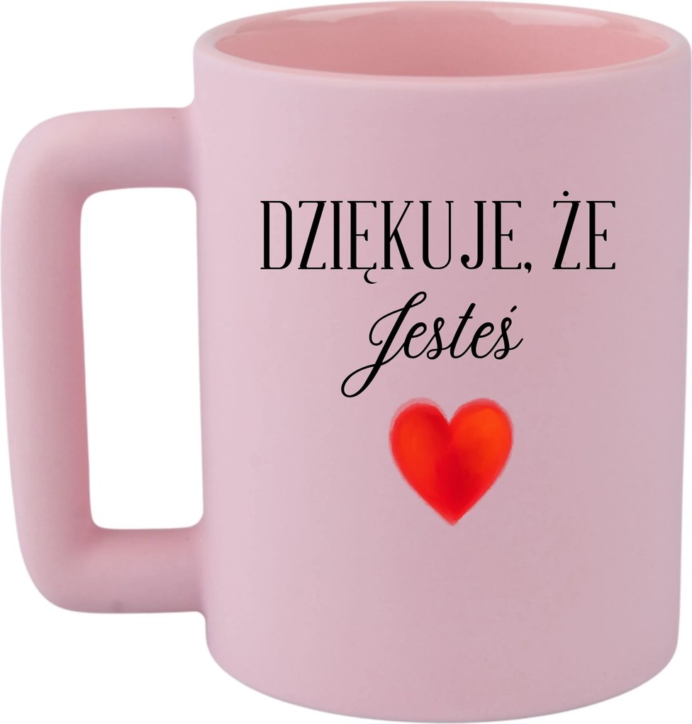 Bögre Rózsaszín Matt Leo Vicces Ajándék Köszönöm, Hogy Vagy