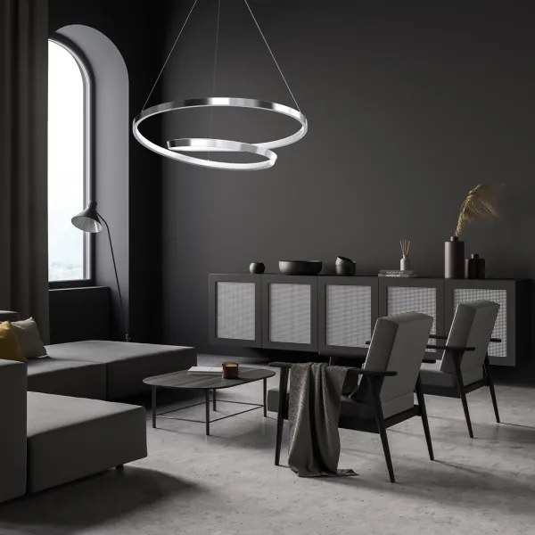 LED Csillár zsinóron LUCERO LED/48W/230V fényezett króm