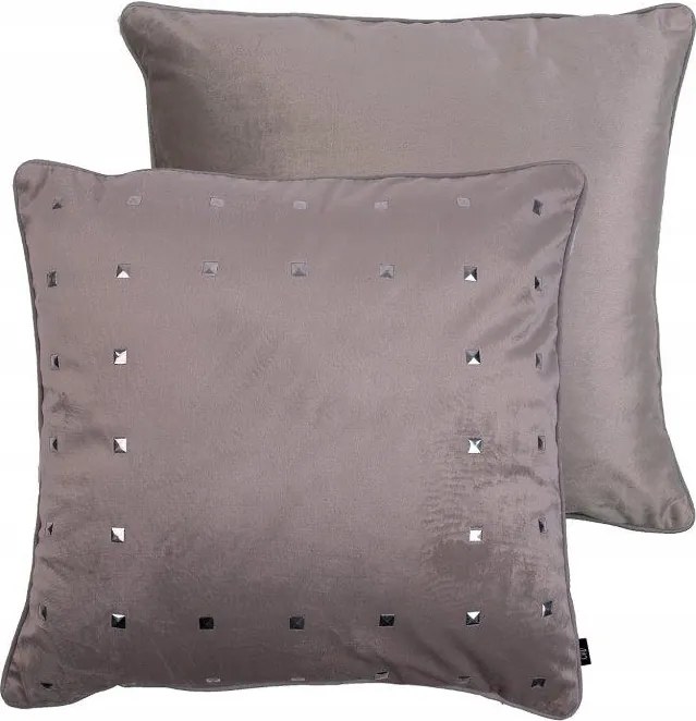 Párnahuzat 45x45 Chic Modern bézs velúr szegecsek Faro