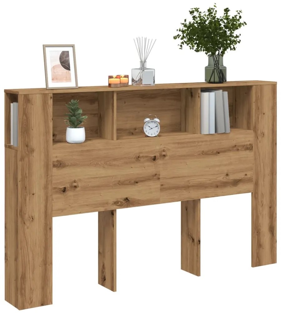 kézzel készített tölgyfa fejtámla szekrény 160 x 18,5 x 103,5 cm