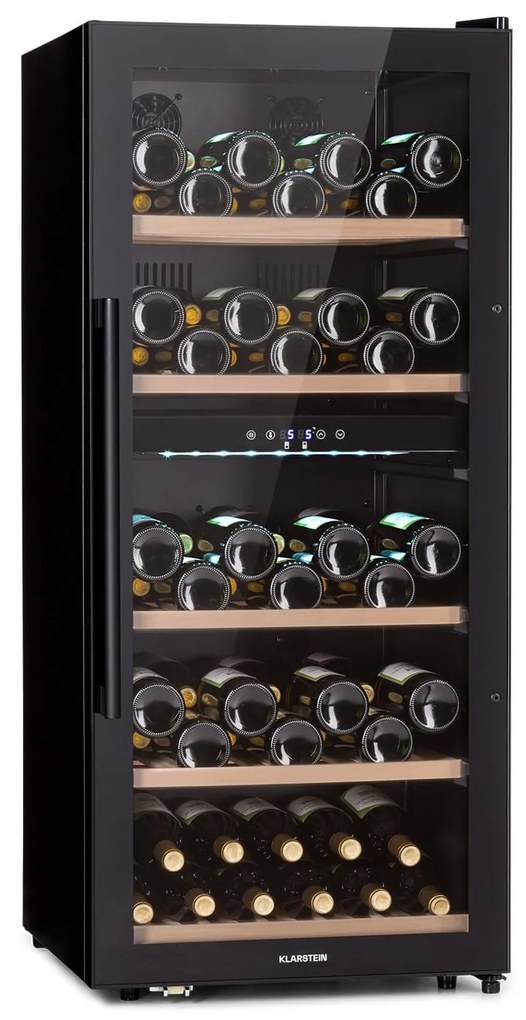 Klarstein Barossa 91 Duo, borhűtő, 204 l, 91 palack, 2 zóna