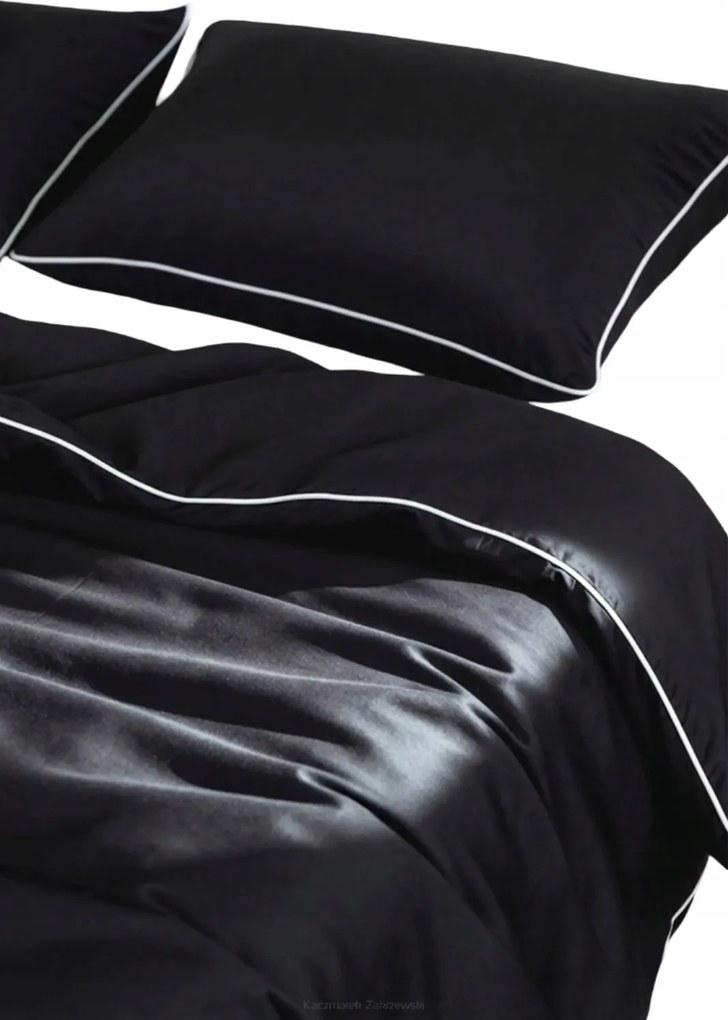 Bambusz ágyneműhuzat 160x200 fekete-fehér