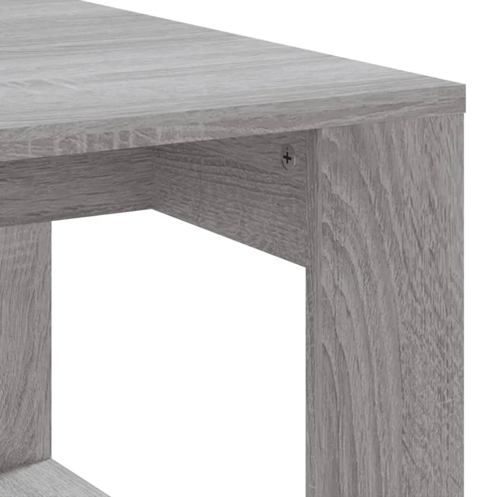 szürke sonoma szerelt fa dohányzóasztal 102x50x35 cm