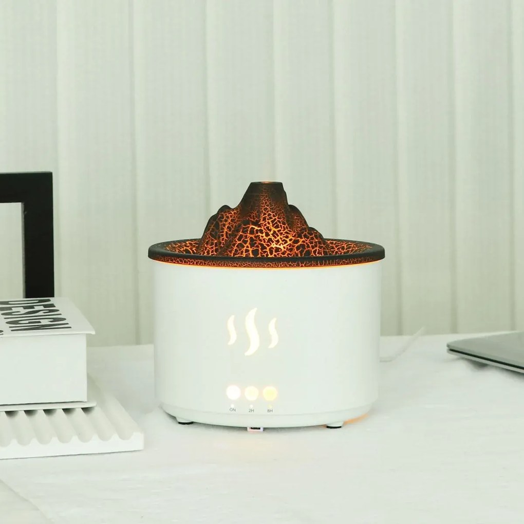 RDF3 aroma diffúzor vulkán formájában - 500 ml - fehér