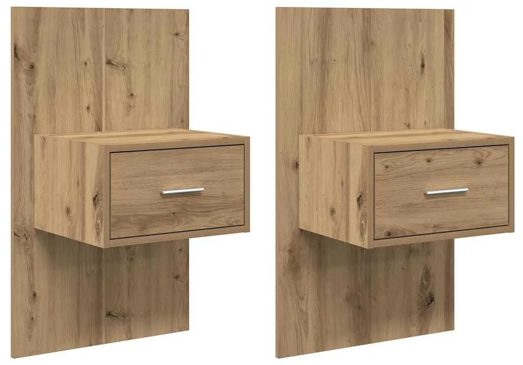 Ágyat tartó szekrény 2 pcs kézműves tölgy 48.5 x 32.5 x 80 cm