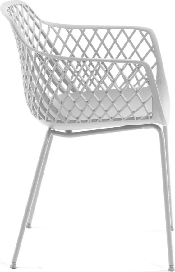 Fehér fém kerti szék Quinn – Kave Home
