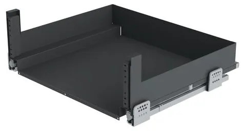Konyhai fémrács, 800mm, fiók, frontrögzítéssel, antracit, teljes kihúzás, csillapított záródás, 70kg teherbírás, SIGE, PRO LINE 116