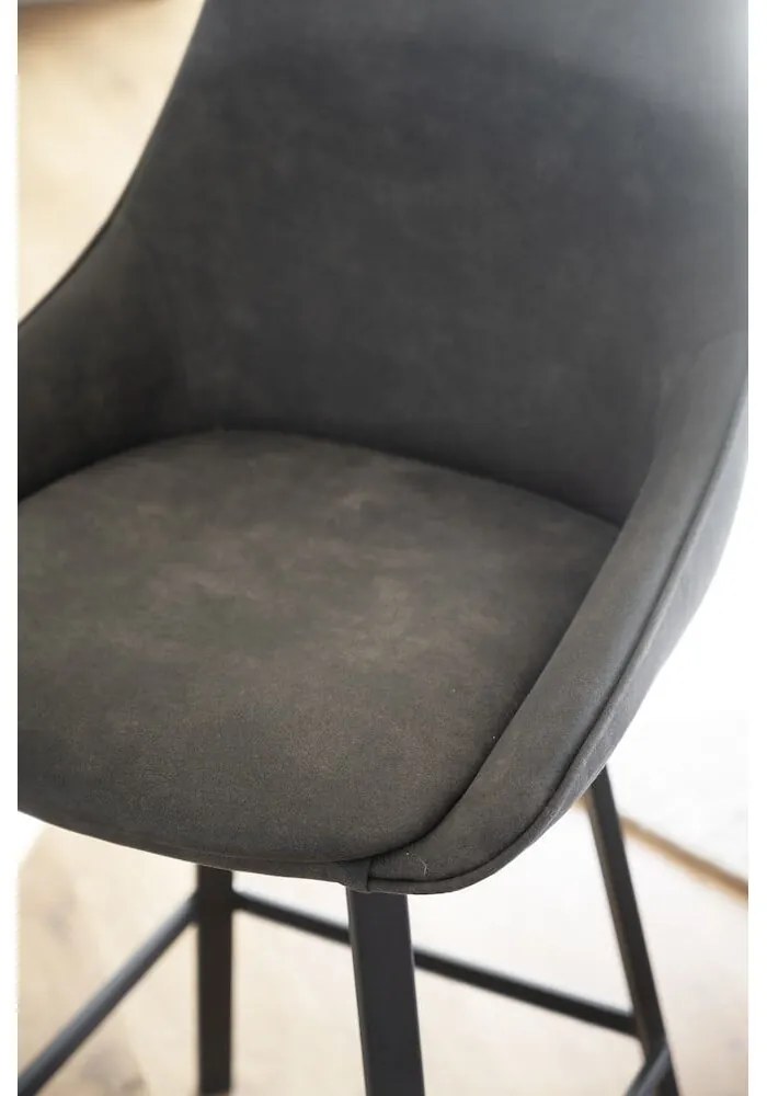 Szürke bárszék szett 2 db-os (ülésmagasság 65 cm) Alison – Rowico