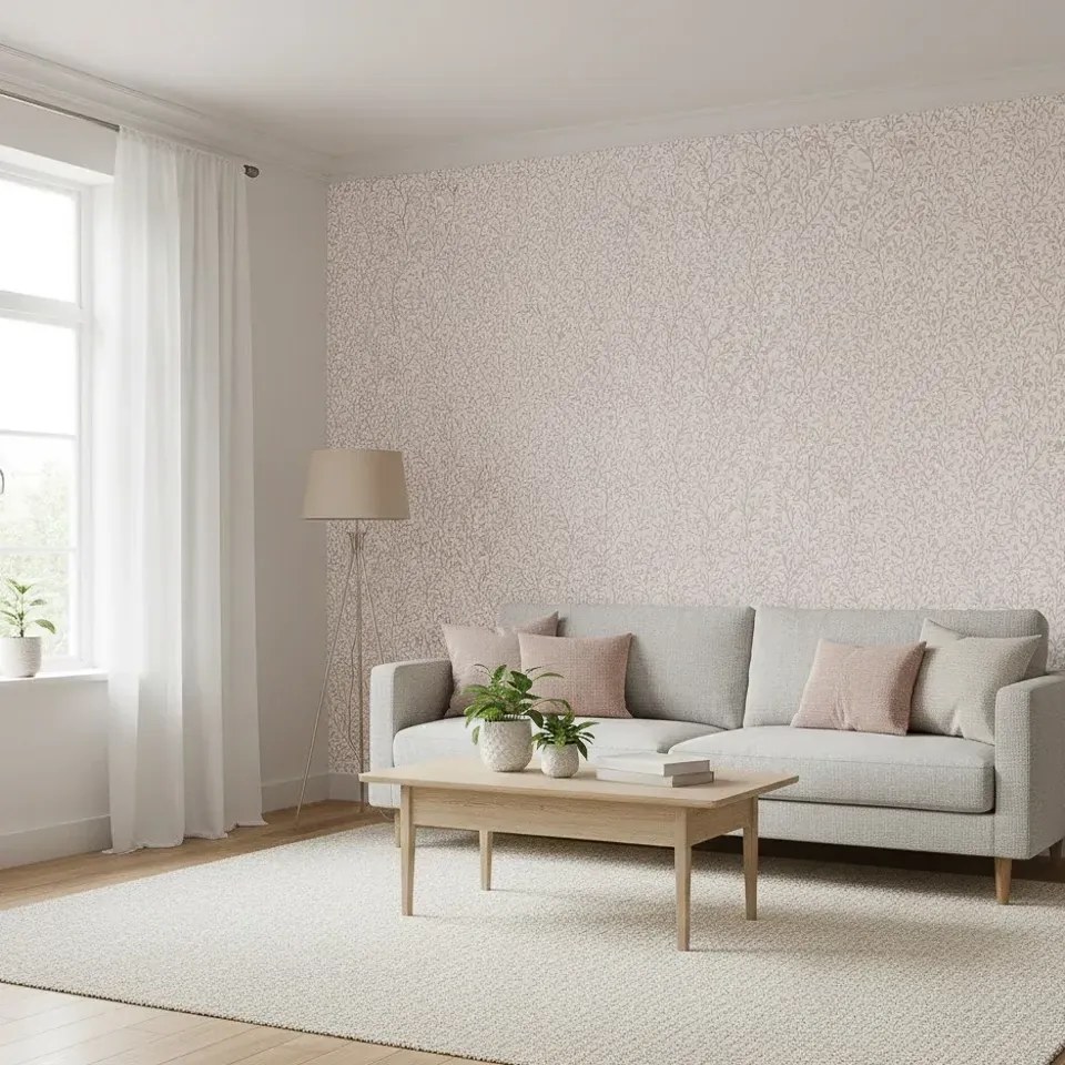 Parato Cristiana Masi Blooming Garden 11 Fruscio bézs-rózsaszín leveles vlies tapéta – 8364