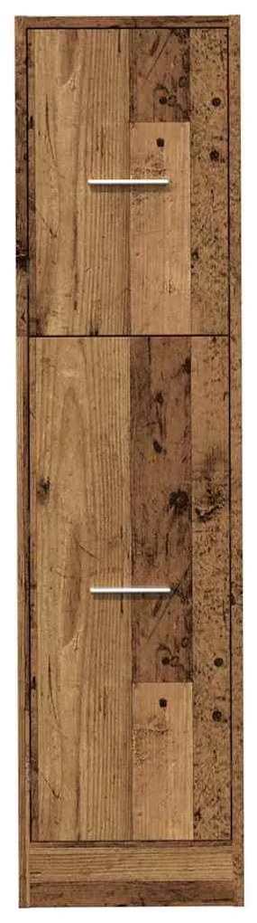 antik fa színű szerelt fa patikaszekrény 30 x 41 x 118 cm