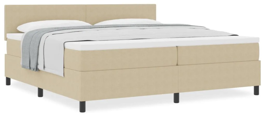 Box Spring Ágy Matrachoz Világos Zöld Szürke 200x200 cm Kordbársony