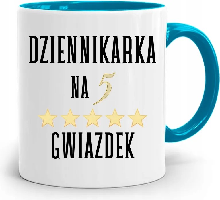 Kék Bögre Ajándék Riporter Újságírónak, fényképes nyomattal