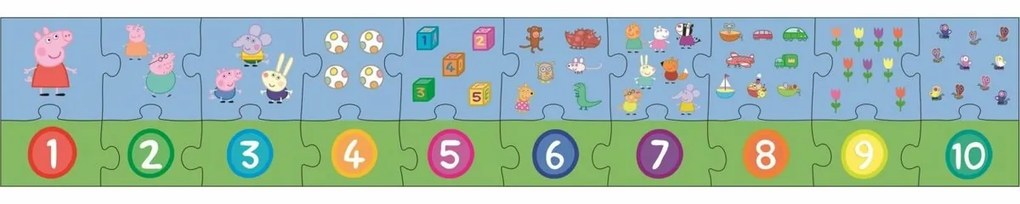Trefl Oktatási puzzle Számok Peppa Pig, 20 darab