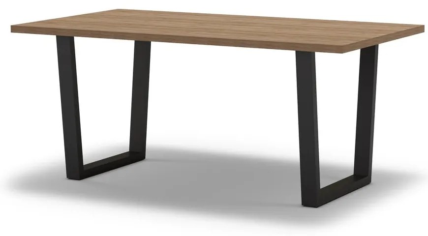 Étkezőasztal tölgyfa dekoros asztallappal 100x180 cm Francesca – Marckeric