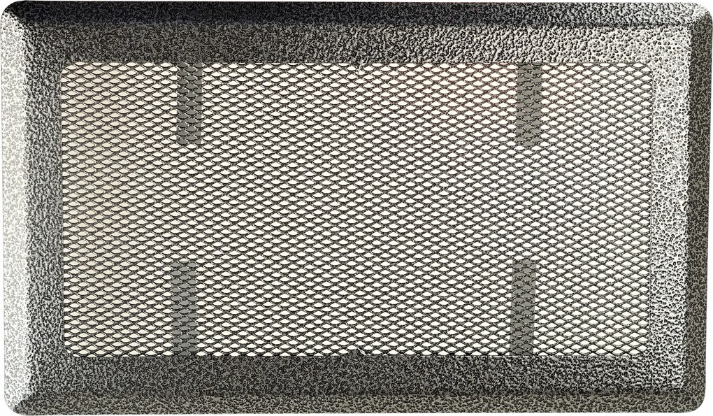 Kandalló Szellőzőrács Fém 16x30CM Ezüst