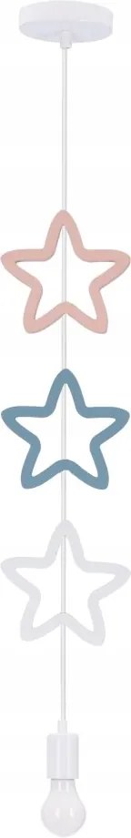 Single Sss Függőlámpa 1x20W E27 Iq Kids Fehér+kék+rózsaszín