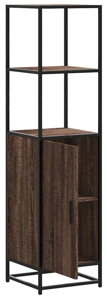 Magastábla barna tölgy 35,5x35x139 cm műanyag fa és fém