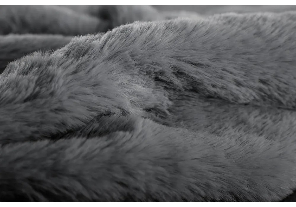 Szürke műszőrme takaró 150x200 cm Ruby – Tiseco Home Studio