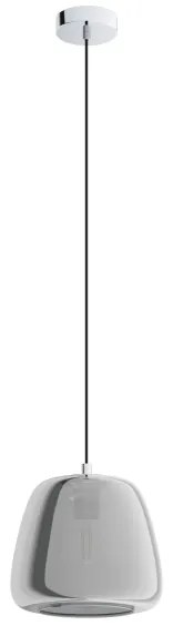 Eglo 39666 - Csillár zsinóron ALBARINO 1xE27/40W/230V átm. 26 cm füstös