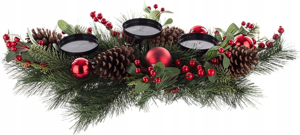 Karácsonyi gyertyatartó gyertyafüzér