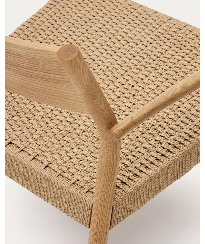 Világos natúr színű szőtt fotel Yalia – Kave Home