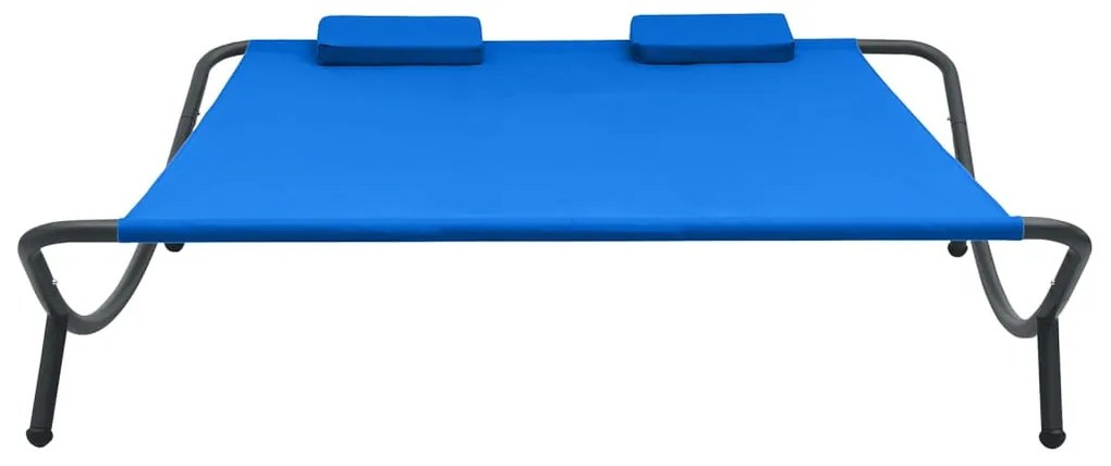 Kék szövet kültéri pihenőágy