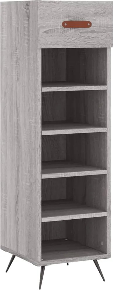 vidaXL szürke sonoma színű szerelt fa cipősszekrény 30 x 35 x 105 cm