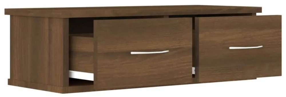 barna tölgy színű szerelt fa faliszekrény 60 x 26 x 18,5 cm